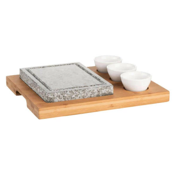 Top 10 🎉 Maeser Set De Pierres à Griller, Y Compris 3 Coupelles à Dips Et Plaque En Bois De Bambou - Accessoires Pour Raclette Et Foundue ✨ 1 Top 10 🎉 Maeser Set De Pierres à Griller, Y Compris 3 Coupelles à Dips Et Plaque En Bois De Bambou - Accessoires Pour Raclette Et Foundue ✨