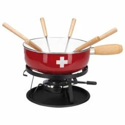 Les meilleures critiques de 🎉 Nouvel Set à Fondue Au Fromage Croix Suisse, 9 Pièces, Rouge/blanc - Kit De Fondue 🎁