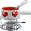 Bon marché 🧨 Kadastar Service à Fondue Au Fromage Small Swiss Love 5 Pièce/s, Rouge/Blanc - Kit De Fondue ❤️