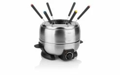 Tout neuf 🎁 Princess Service à Fondue Tout-en-un 800 Watt 7 Pièce/s, Noir/Argenté - Kit De Fondue 😉