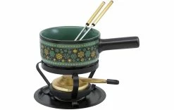 Bon marché 🎁 Kadastar Service à Fondue Au Fromage Winter Stars Ø 16 Cm, 5 Pièce/s, Noir - Kit De Fondue 🔔