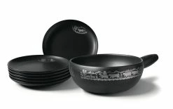 Acheter ✨ Stöckli Service à Fondue Au Fromage Remontée Mécanique Alpine 7 Pièce/s, Noir - Kit De Fondue 😍