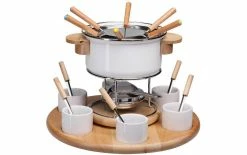 Budget ⭐ Nouvel Service à Fondue à La Viande Larissa 23 Pièce/s, Brun/Blanc - Kit De Fondue 👍